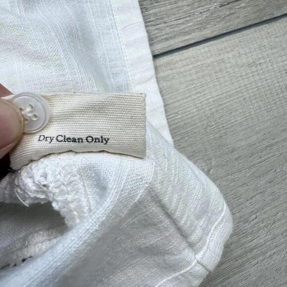 BODE Mens White Embroidered Nouveau Fleur Shirt Size L/XL plain-woven linen Boho - Picture 9 of 15